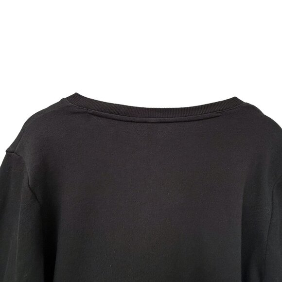 ADIDAS Layered Look Pullover Large Black White French Terry Jersey Tunic Womens - Picture 4 of 9